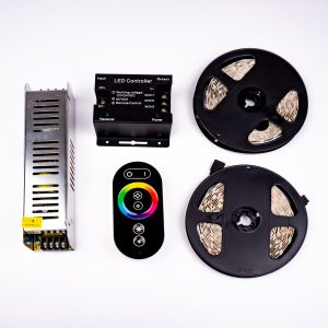 LED Szalag Szett 10 Méter Beltéri RGB Színes 5050 60 LED/M RF LSS-10RGBRF